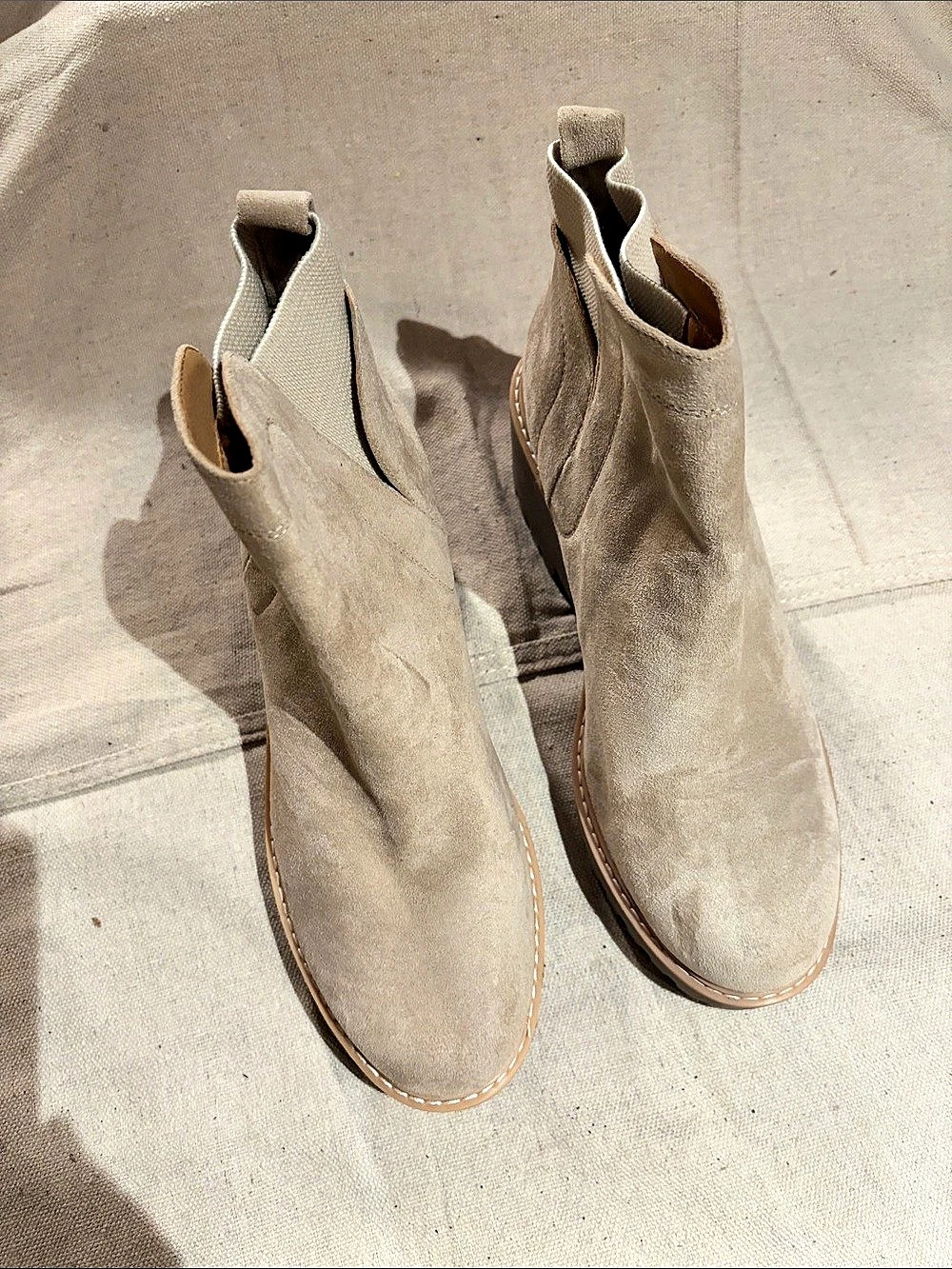 Dolce Vita Suede-Look Lug Sole Ankle Boots in Brown